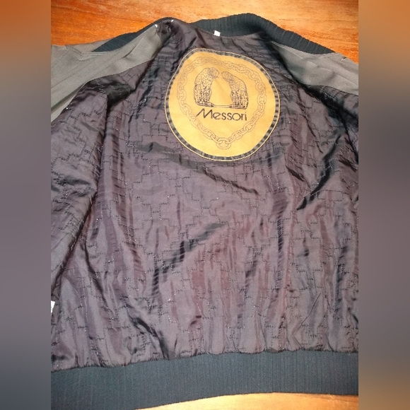 Grey Messori Button Front Bomber Style Jacket, Size Medium, Made in Italy - Picture 5 of 16